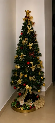 Árvore de Natal com iluminação em fibra ótica LED - 1,80m - USADA