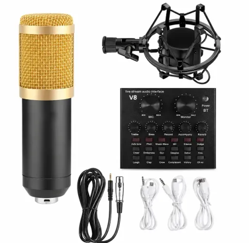 Kit Completo Podcast/Live - BM800 + V8 + Acessórios