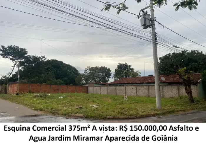 Leia a descrição: Esquina Comercial 375m² (Asfalto e Agua) Jardim Miramar