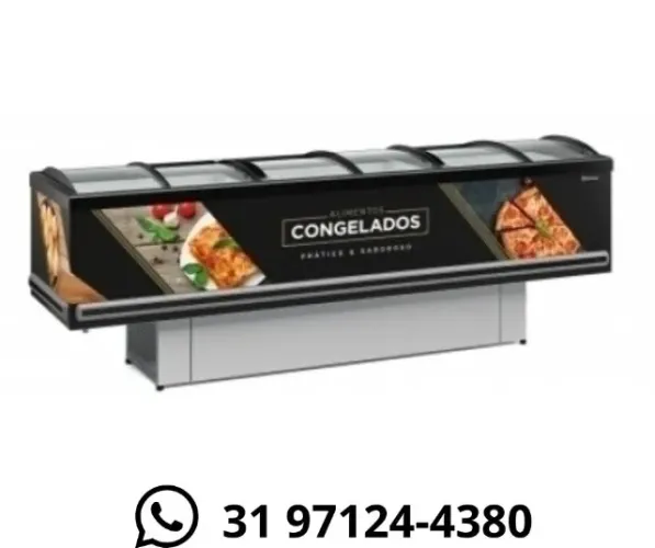 Ilha de Congelados 3M Vidro Curvo Gelopar 