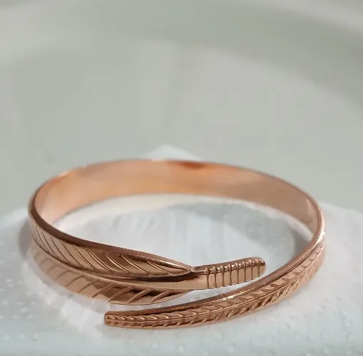 Pulseira unisex de cobre moderna ajustável