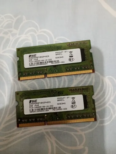 Dois penteMemória ddr3 2gb total dar 4 GB 