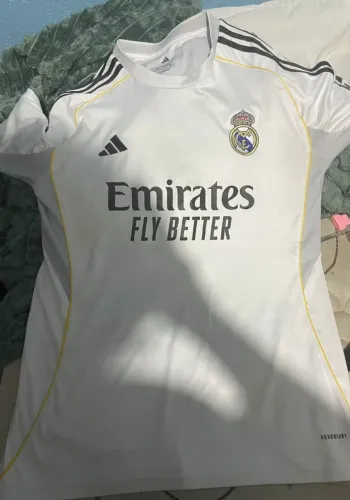 Camiseta Real Madrid 2025/2026 Adidas Original Branca Tam M