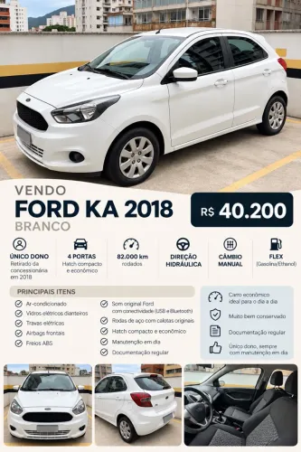 Ford KA 1.0 Se/se Plus Tivct Flex 5P 2018