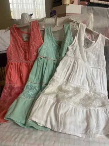 Vestidos infantis lote com 3 unidades 