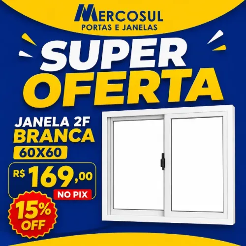 Janela de Alumínio de Correr - Oferta Setembro