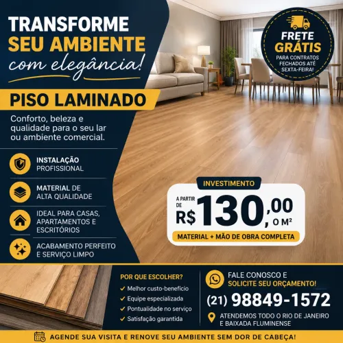 Piso laminado entrega rápida 