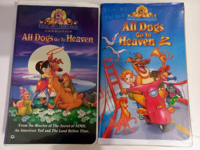 Fitas VHS ALL DOGS GOES TO HEAVEN 1 E 2