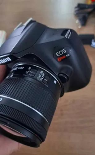 Canon t6 5mil cliks aceito cartao