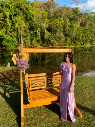 Vestido de festa Lilás