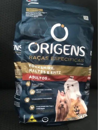 Ração origens raças especiais(yorkshire, maltês e spitz)