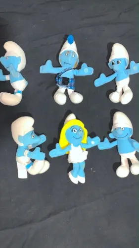 Mini pelúcias dos Smurfs coleção Mc Donald?s