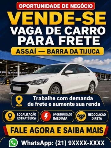 Passo vaga de frete Assaí Barra da Tijuca.