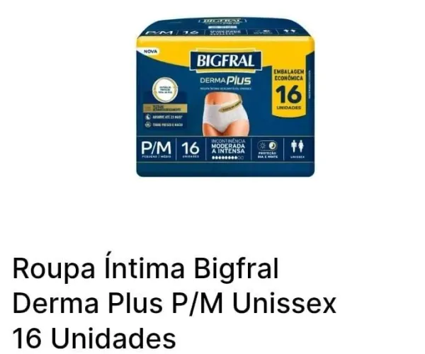 Calça intima descartavel Bigfral DERMAPLUS