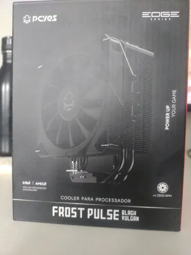 (NOVO) Air cooler PcYes frost pulse black vulcan AM4/AM5 LGA 1700 - 1200 - 115X