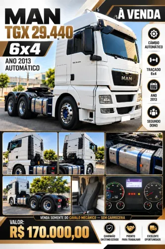 CAMINHÃO MAN TGX 29.440 6X4