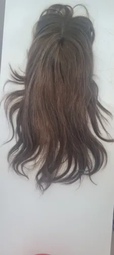 prótese capilar feminina ProHairBrasil AvantTopo45cm fio humano, nunca usada, castanho esc