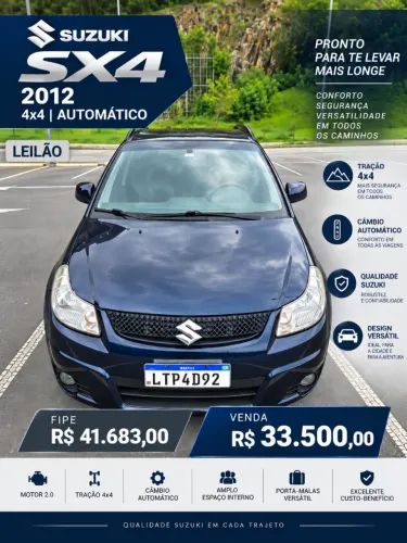 Suzuki SX4 2.0 16V 145cv 4WD 5P Aut. 2012