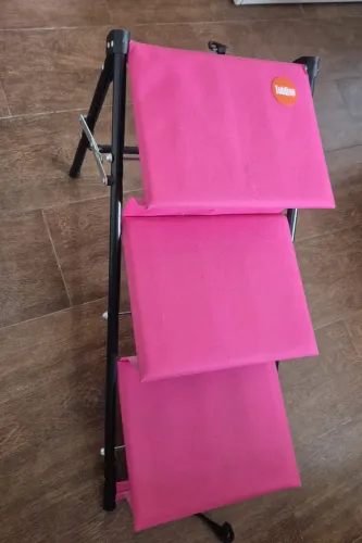 Escada rampa dobrável pet rosa tubline
