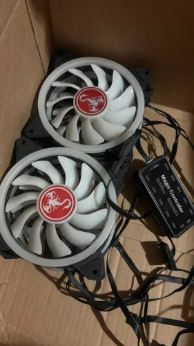 Kit 6 fans 120mm cooler RGB + Controle