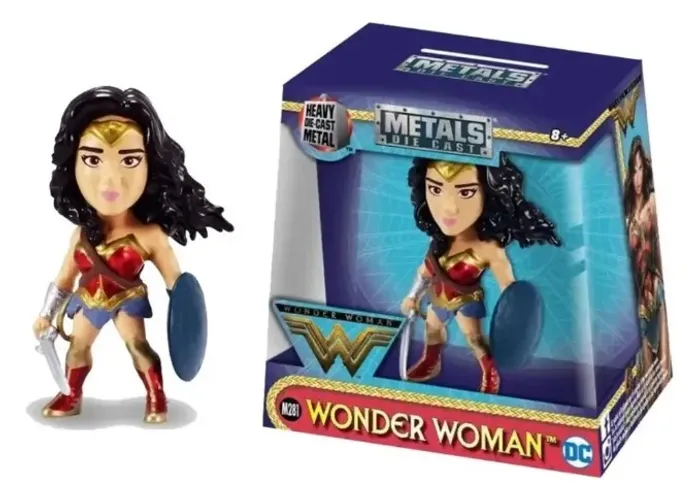 Jada Toys Wonder Woman Mulher Maravilha Metals Die Cast 6cm Liga da Justiça Dc Comics