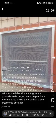 Tela mosquiteira para janelas