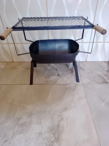 Churrasqueirinha de botija ar refrigerante 