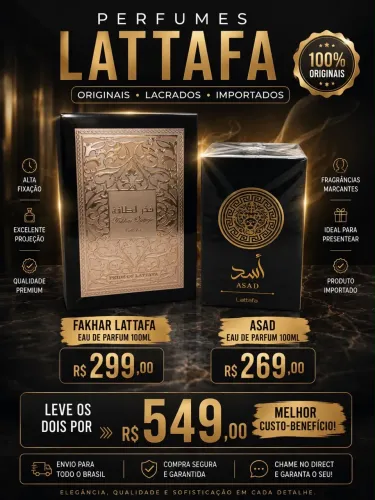 Perfumes Lattafa Originais Lacrados - Asad e Fakhar 100ml