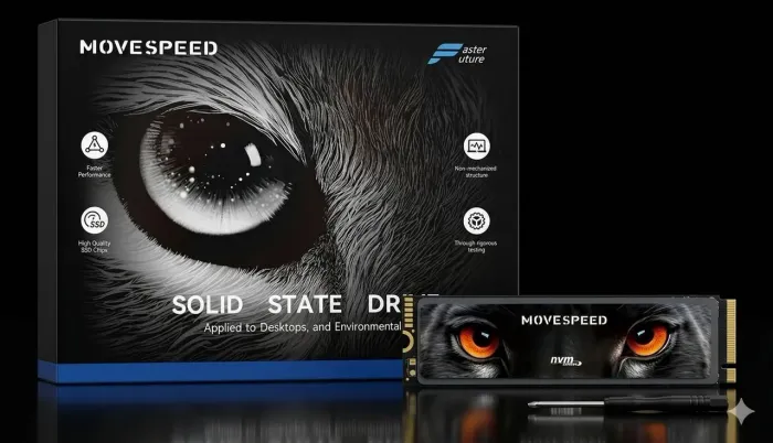SSD NVMe PCIe 4.0 Movespeed 4TB - USADO (SAÚDE 100%)