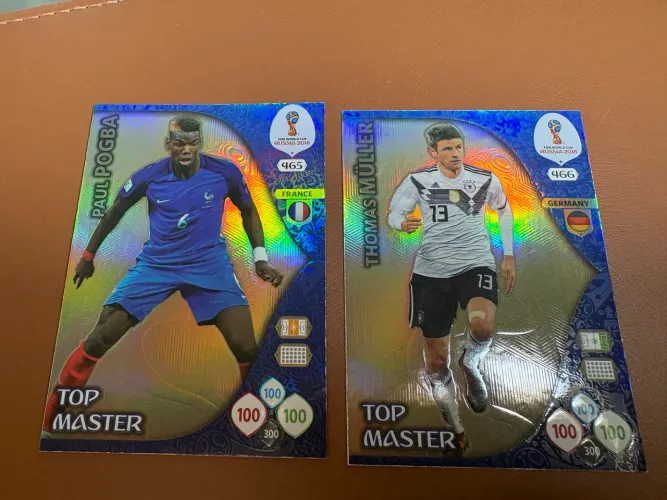 Cards Adrenalyn XL Copa do Mundo 2018 Pogba e Muller Top Master(VENDO SEPARADAMENTE)