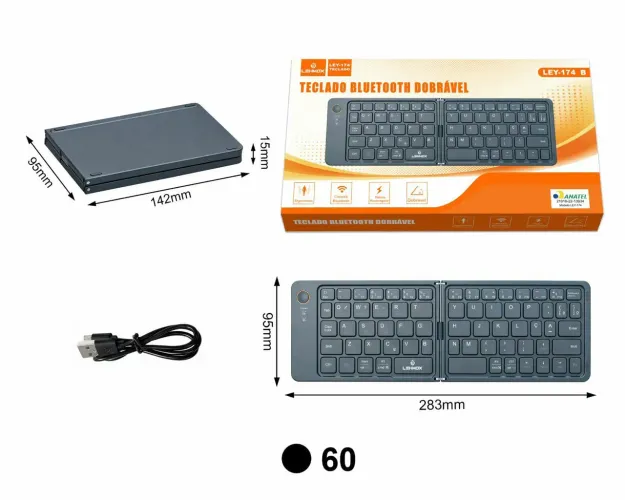 Teclado bluetooth dobrável - entrega em são Luís e região