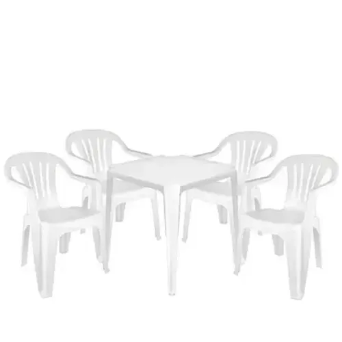 Conjunto Mesa com 4 Cadeiras Mor Bela Vista, Branco