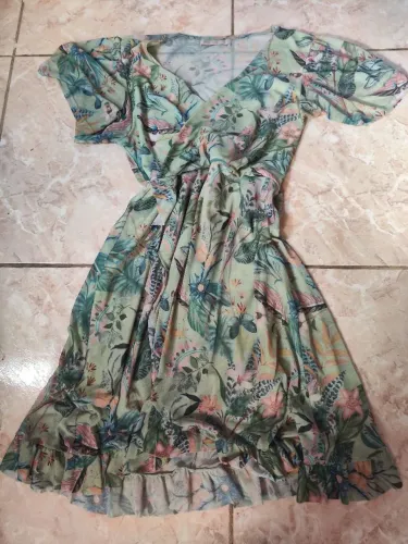 Vestido 3 Marias verde florido 