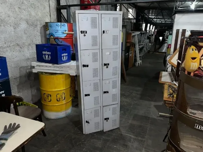 armário / roupeiro de vestiário - de chapa - com 8 portas