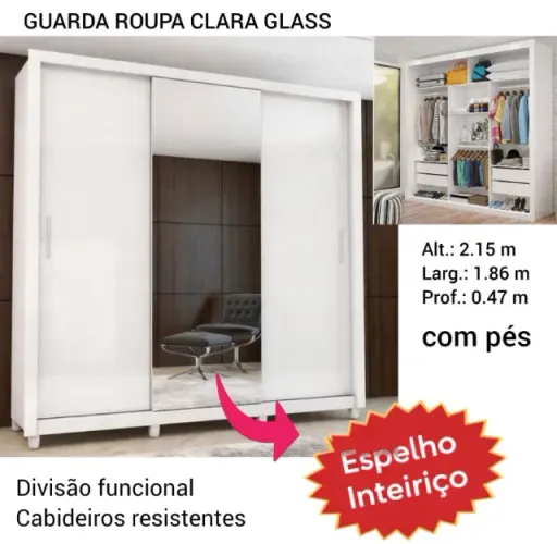 Guarda roupa clara Glass 