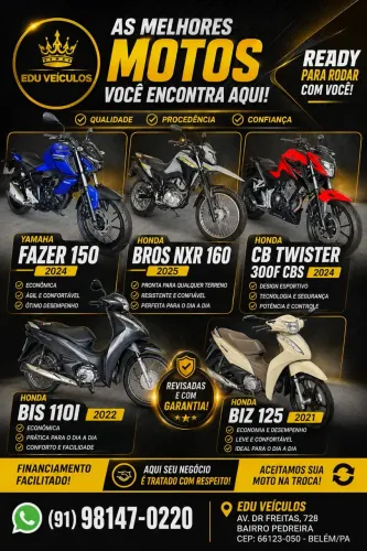 PROMOÇÃO DE MOTOS NA EDU VEÍCULOS