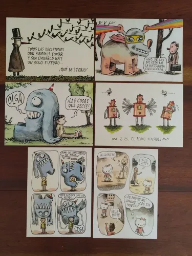 Set com 6 Cartões Postais Macanudo (Liniers)