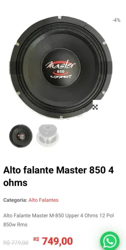 Caixa de som Trio Master 850