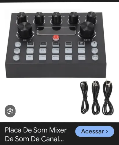 Placa mix de som com várias efeitos 