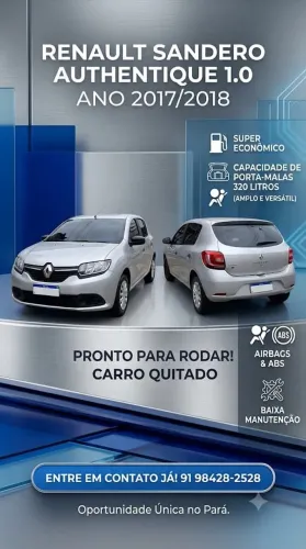 Renault Sandero Authentique Flex 1.0 12V 5P 2018