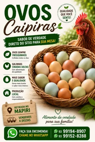 Ovos Caipira - Venda Online 