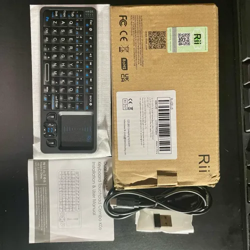 Teclado 2 em 1 Rii K06 Mini com Backlight Bluetooth e Wireless 2,4Hz