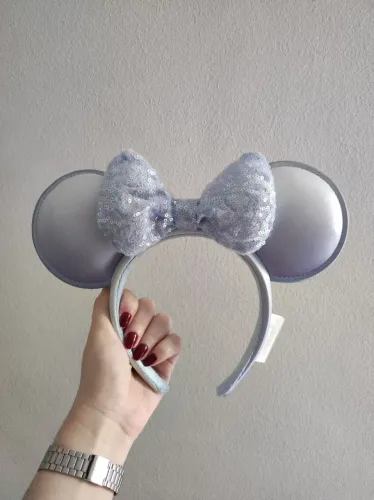 Orelha Minnie degradê azul e branco Disney Parks