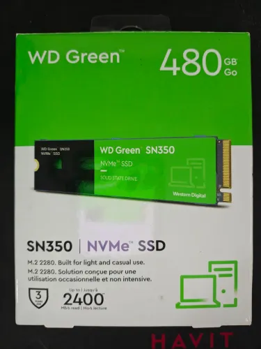 NVMe WD Green SN350 480 GB