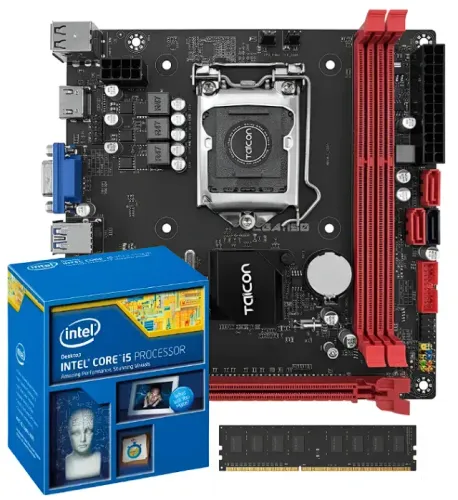 Kit Completo de Placa-Mãe Mini ITX B75 com CPU i5,3570 e Memória DDR3 8GB 1600MHz,+Cooler