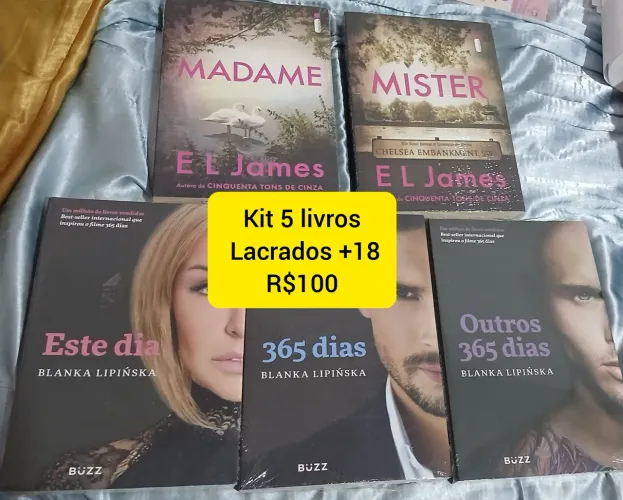 Trilogia 365 dias e duologia mister, kit livros +18 lacrados