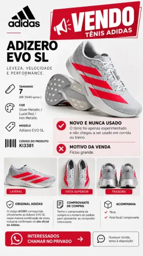 Tênis Adidas ADIZERO EVO SL - NUNCA USADO