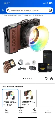 Colbor compacto cob 60w RGB, lacrado!