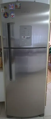 Geladeira Brastemp Ative! Inox - Funciona, mas precisa de reparo