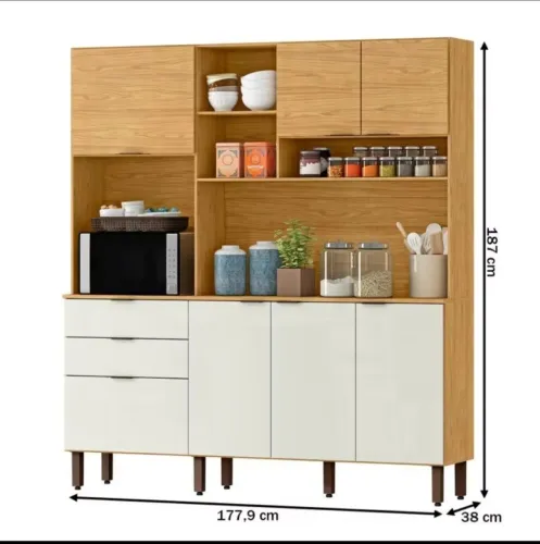 Cozinha Compacta Boreal - 7 Portas e 2 Gavetas | R$ 400